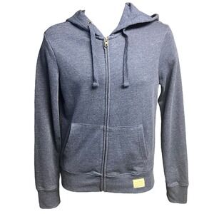 Aero Lounge Hooded‎ Jacket XS Blue Grey Heather Casual Athleisure Cozy Relaxed